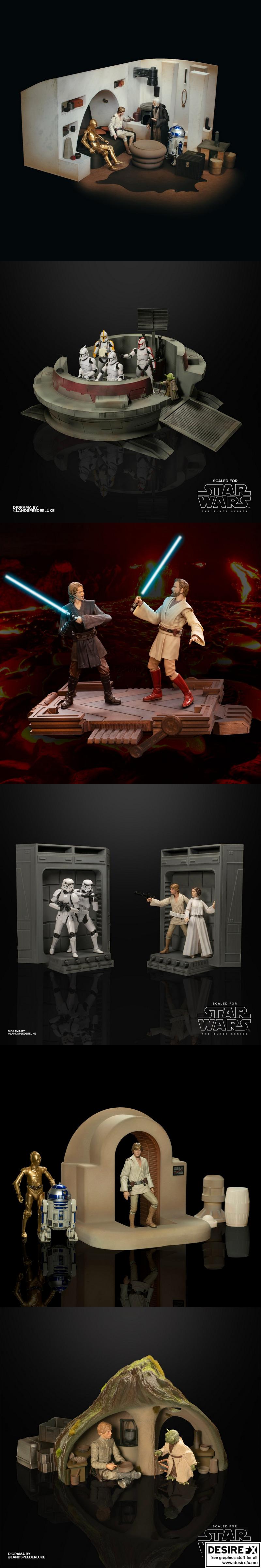 星球大战 3D打印场景模型|Star Wars Diorama, Terrains, Scenery, Environments – 3D Print Model