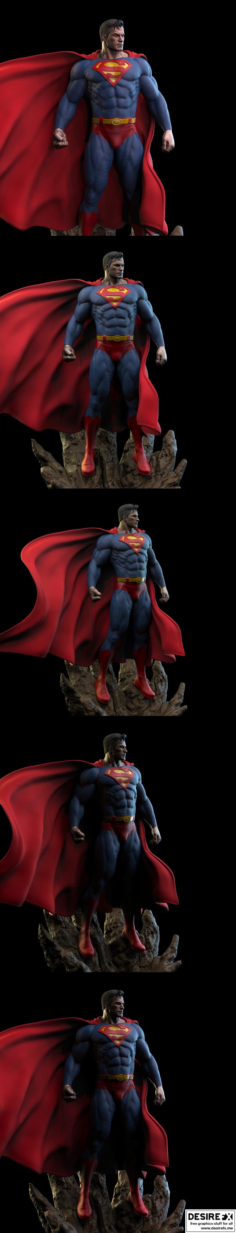 超人3D打印雕像模型|Superman Statue – 3D Print Model