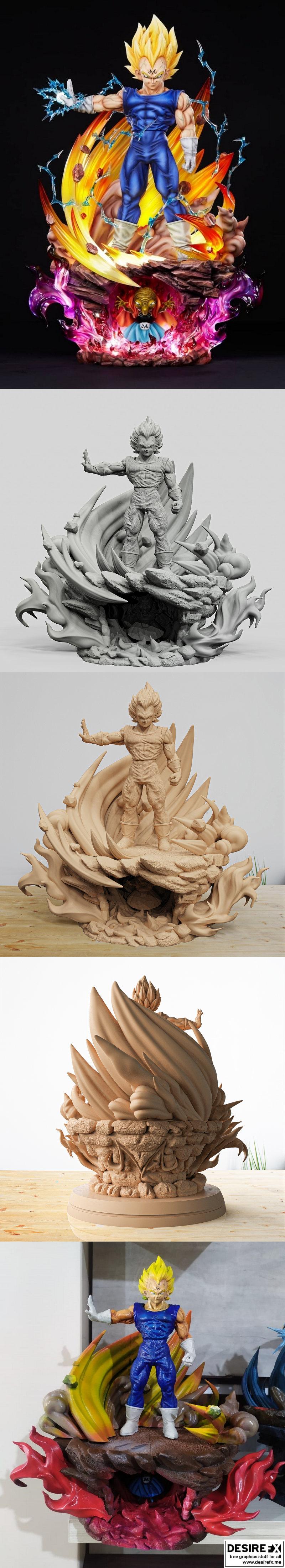 龙珠Z 3D打印模型：贝吉塔|Majin Vegeta – Dragon Ball Z – 3D Print Model