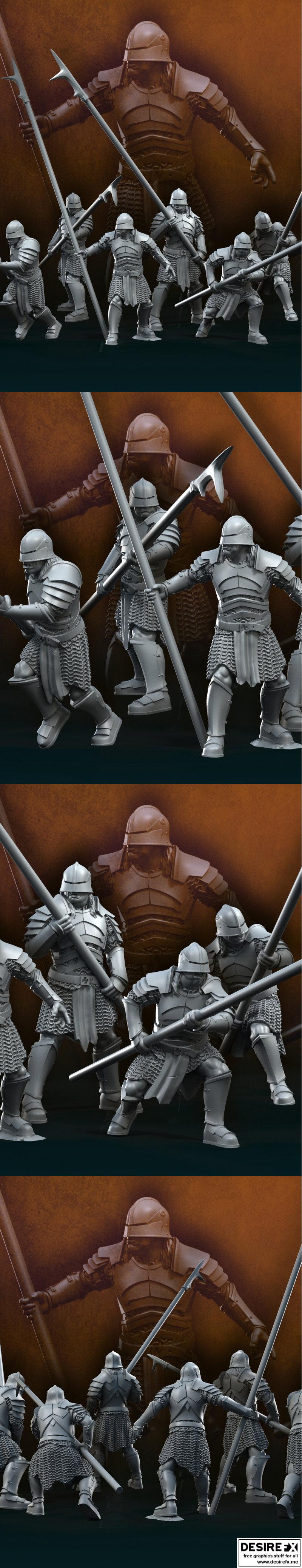 血手长矛者 3D打印模型|Blood-Handed with Long Spears – 3D Print Model