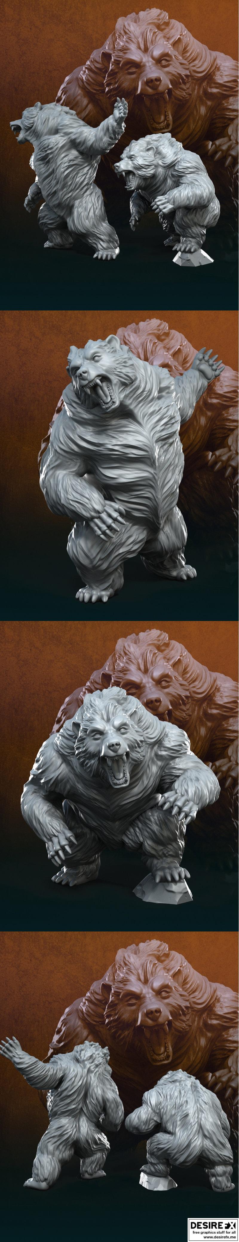 巨熊模型3D打印版|Giant Bears – 3D Print Model