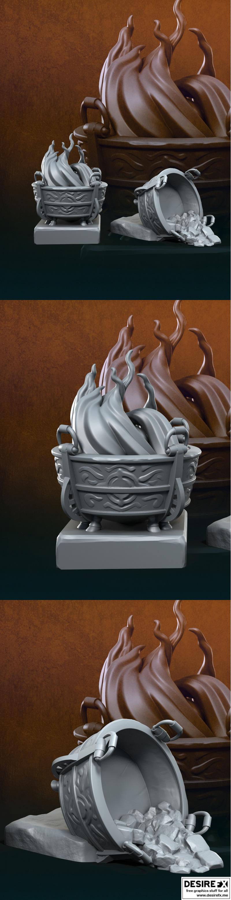 熔炉系列 - 3D打印模型|Cauldrons – 3D Print Model