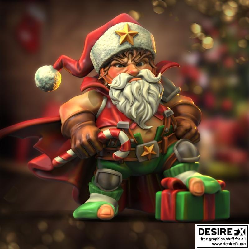 圣诞队长 3D打印模型|Captain Christmas – 3D Print Model STL