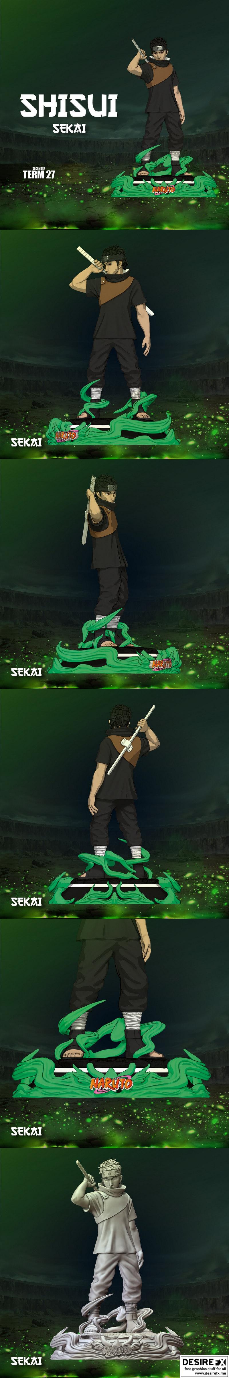 水之呼吸雕像及摆件——3D打印模型|Shisui Statue and Bust – 3D Print Model