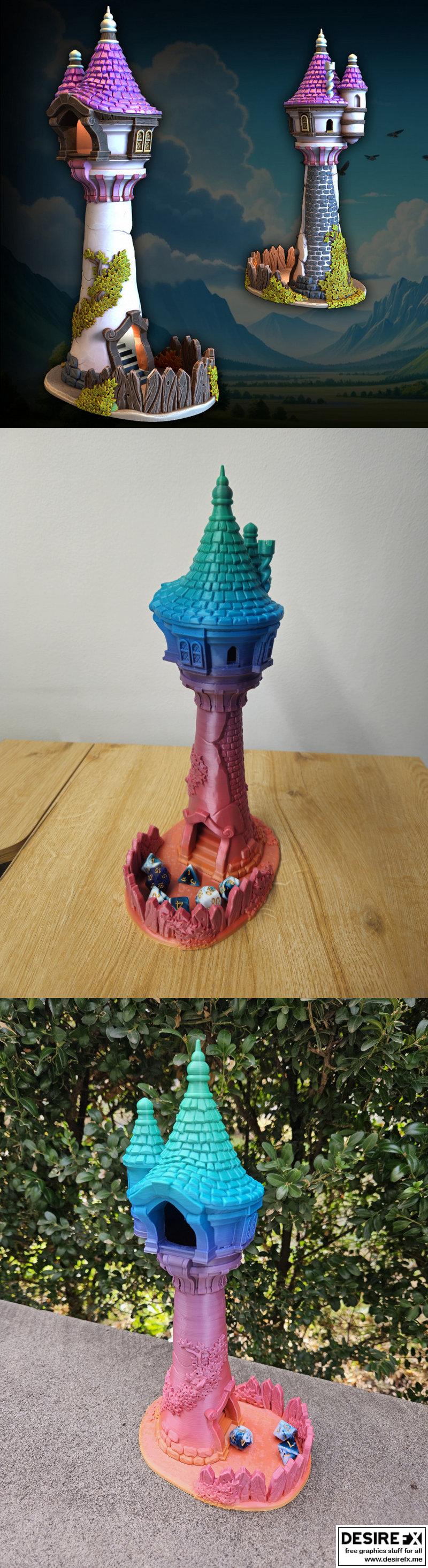 胡桃夹子骰子塔 3D打印模型|Rapunzel Dice Tower – 3D Print Model