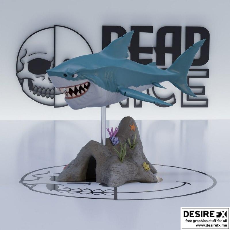 白鲨 3D打印模型|Great White Shark – 3D Print Model