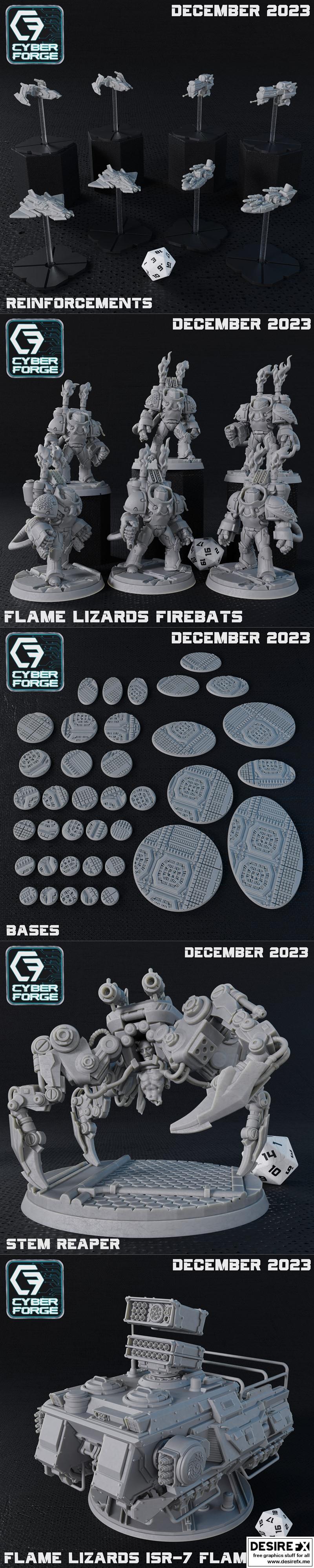 Cyber-Forge迷你模型2023年12月发布款——3D打印可打印模型|Cyber-Forge Miniatures December 2023 – 3D Print Model STL