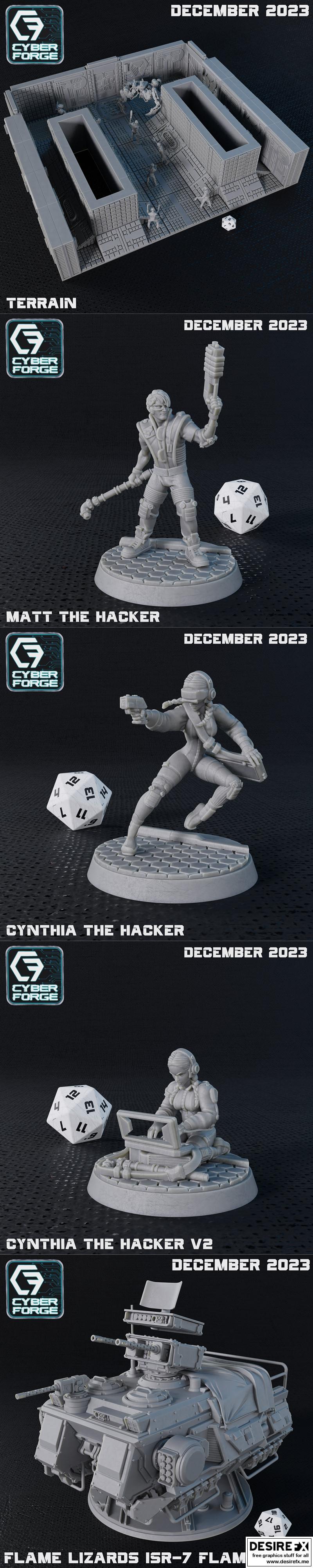 Cyber-Forge迷你模型2023年12月发布款——3D打印可打印模型|Cyber-Forge Miniatures December 2023 – 3D Print Model STL