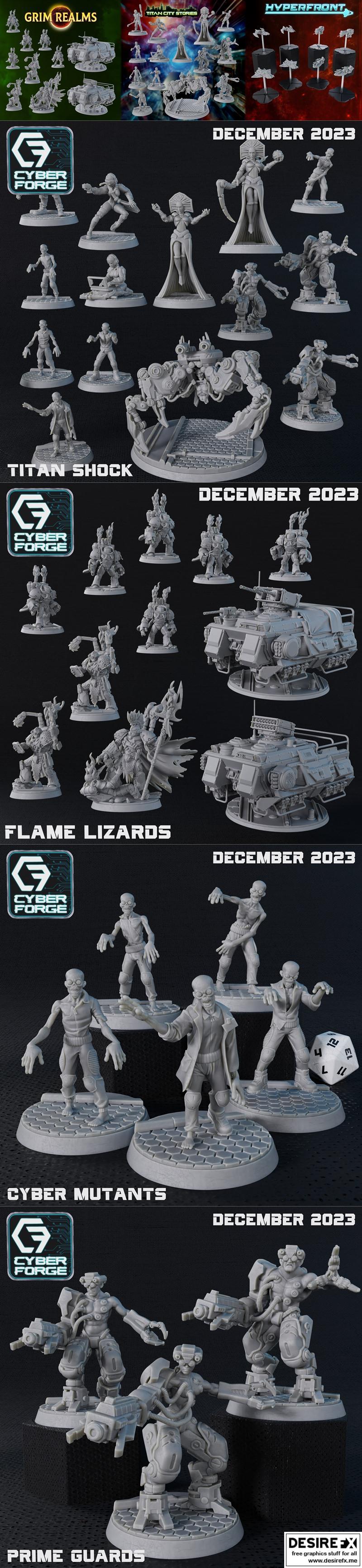 Cyber-Forge迷你模型2023年12月发布款——3D打印可打印模型|Cyber-Forge Miniatures December 2023 – 3D Print Model STL