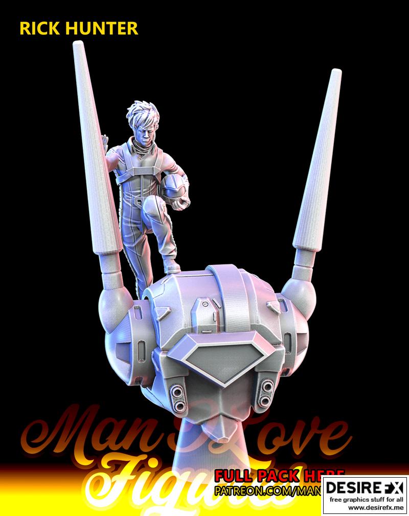 骷髅小队里克·亨特 3D打印模型|Skull Squadron Rick Hunter – 3D Print Model