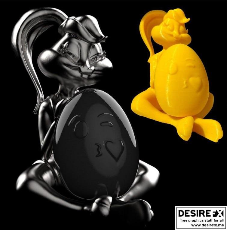 洛莉兔 3D打印模型|Lola Bunny – 3D Print Model