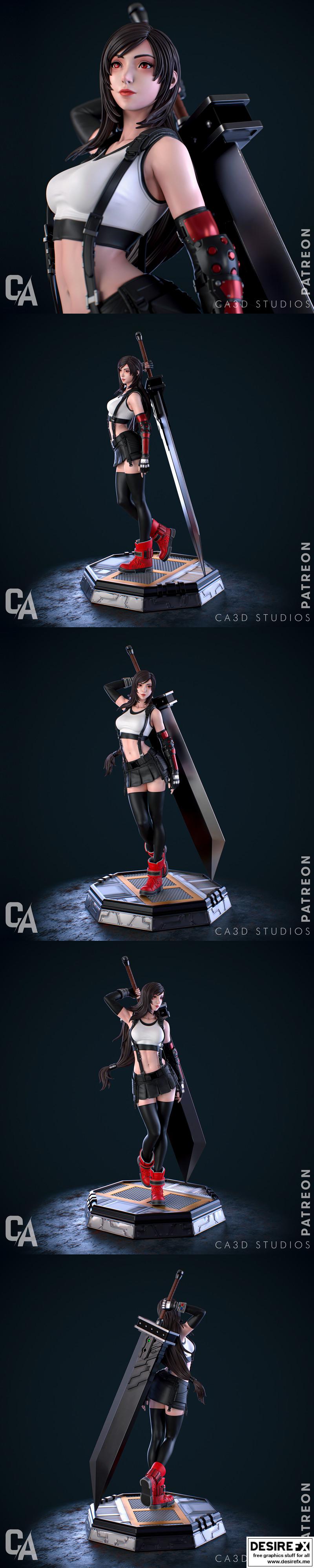 蒂法·洛克哈特 3D打印模型|Tifa Lockhart – 3D Print Model