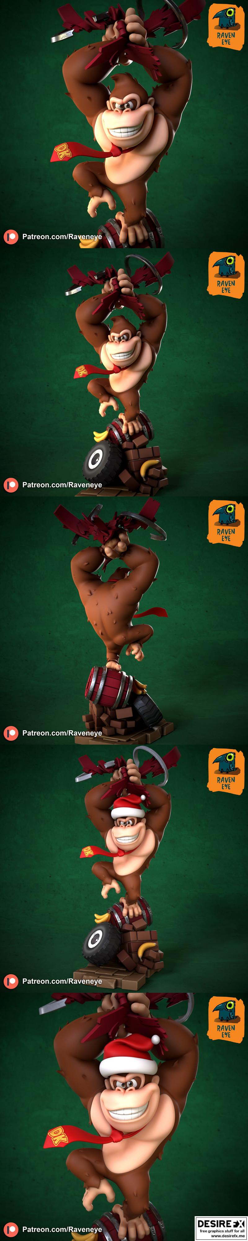 donkey kong 3d打印模型|Donkey Kong – 3D Print Model