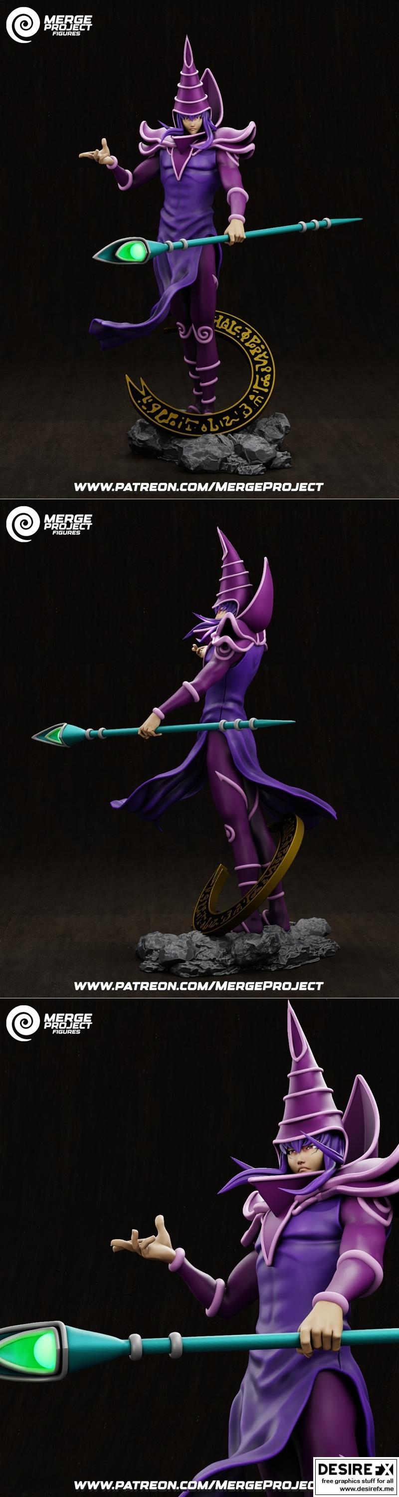 暗黑魔导士3D打印模型|Merge Project Figures – Dark Magician – 3D Print Model STL