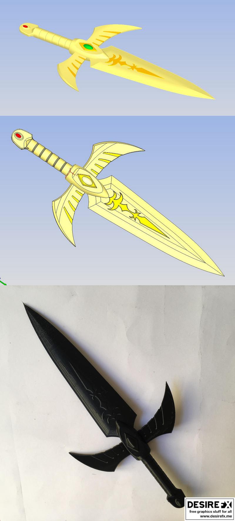 雅典娜之金匕首——3D打印模型|Athena’s Gold Dagger – 3D Print Model