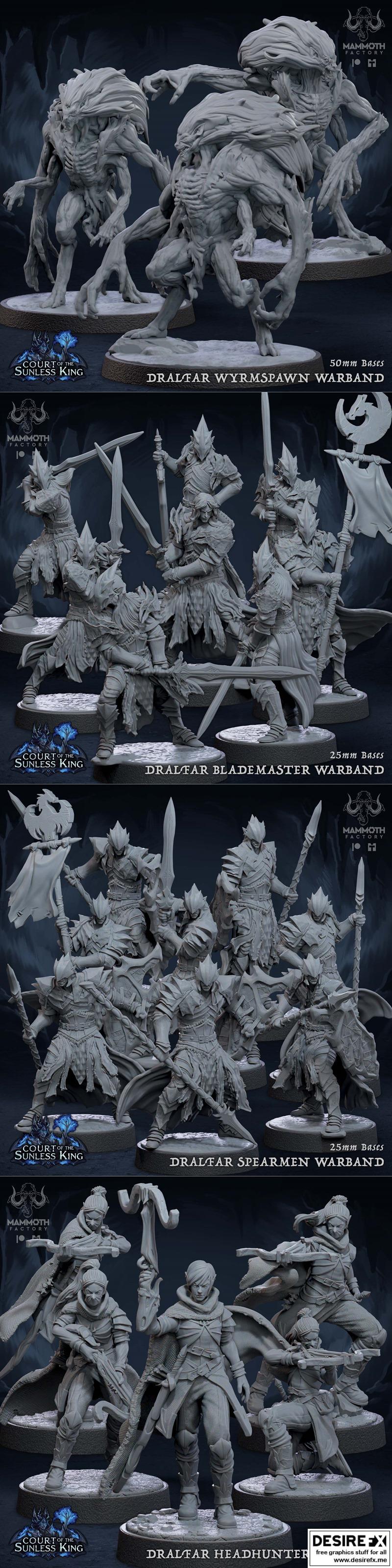 Mammoth Factory《无日之王的法庭》3D打印模型|Mammoth Factory – Court of the Sunless King – 3D Print Model STL