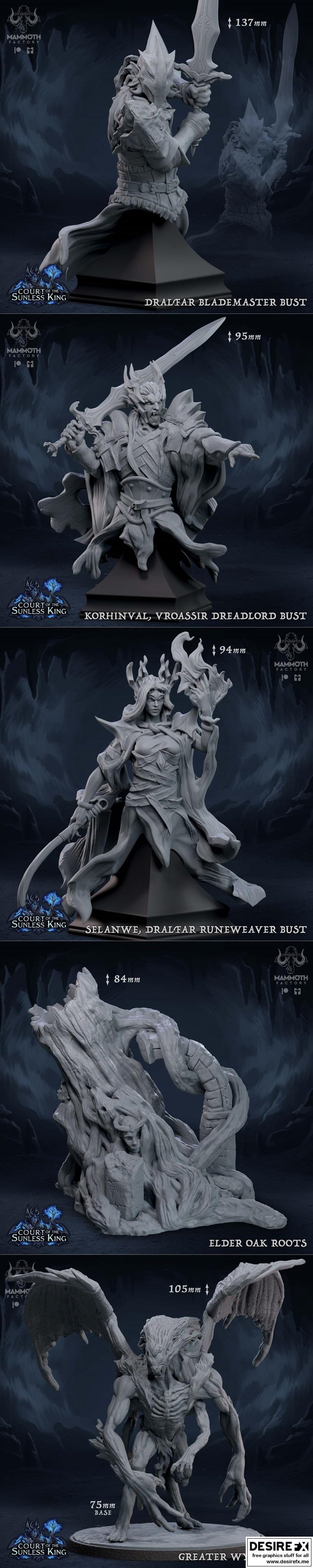 Mammoth Factory《无日之王的法庭》3D打印模型|Mammoth Factory – Court of the Sunless King – 3D Print Model STL