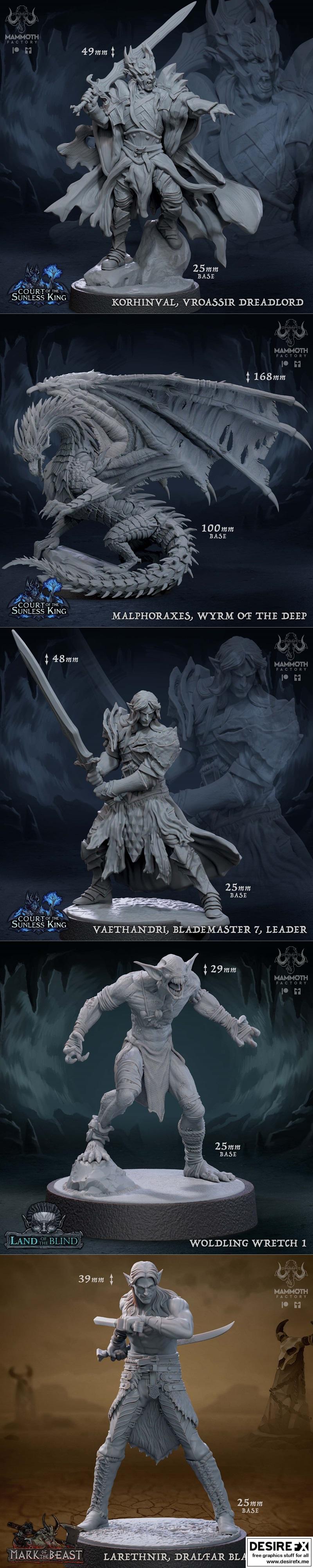 Mammoth Factory《无日之王的法庭》3D打印模型|Mammoth Factory – Court of the Sunless King – 3D Print Model STL