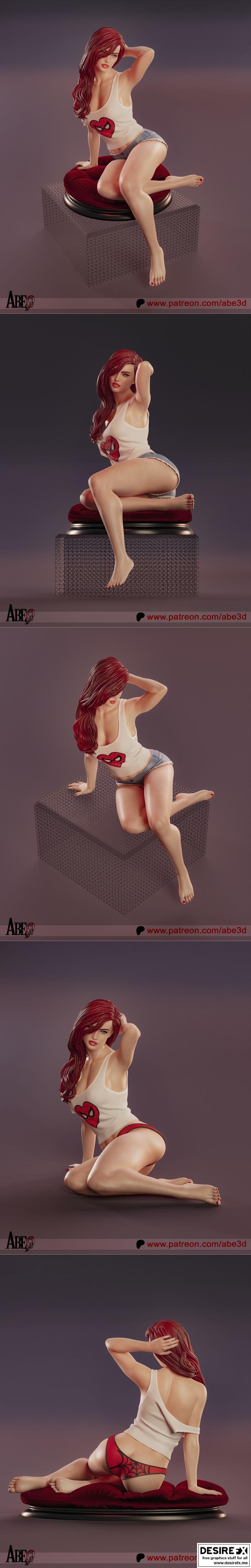 Abe3d - 玛丽珍 - 3D打印模型|Abe3d – Mary Jane – 3D Print Model STL