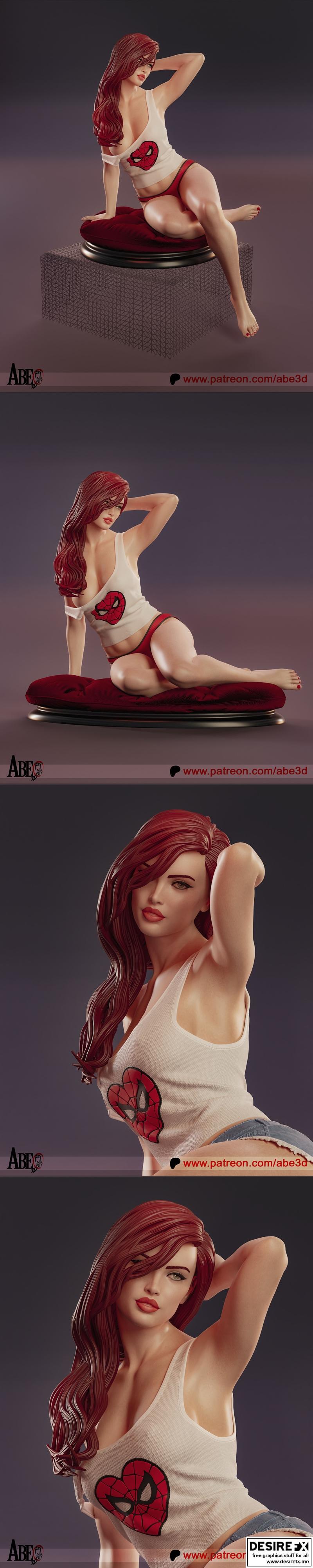 Abe3d - 玛丽珍 - 3D打印模型|Abe3d – Mary Jane – 3D Print Model STL