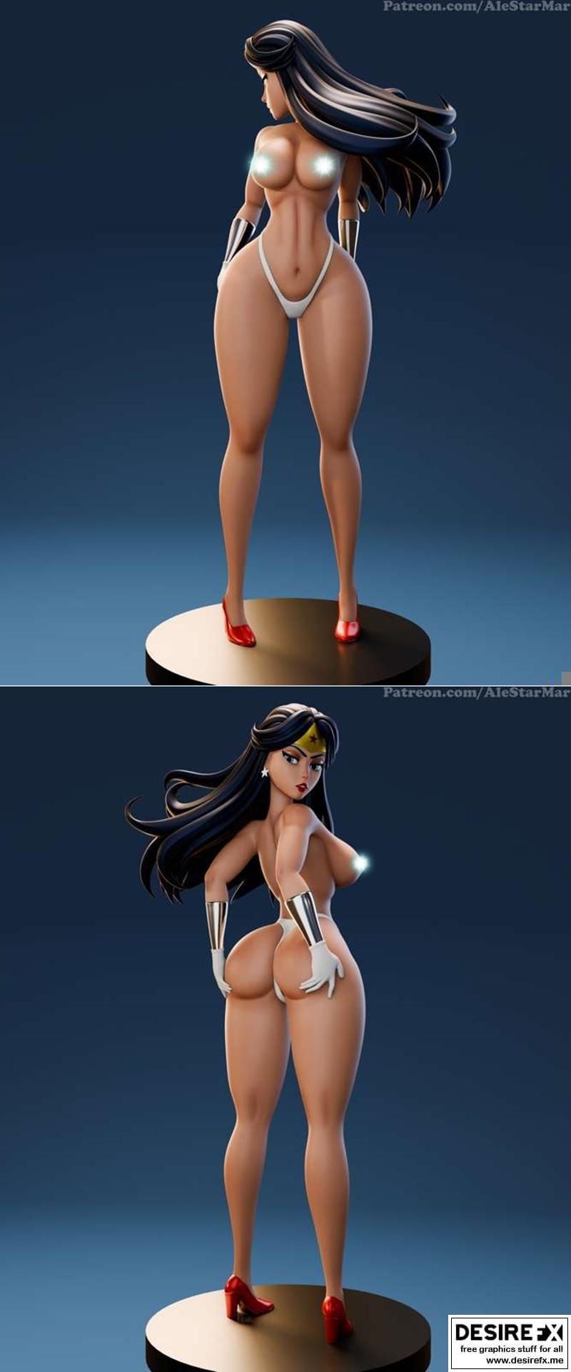AleStarMar – 哥谭市3D打印模型 – 戴安娜：神奇女侠|AleStarMar – Wonder Woman – 3D Print Model STL
