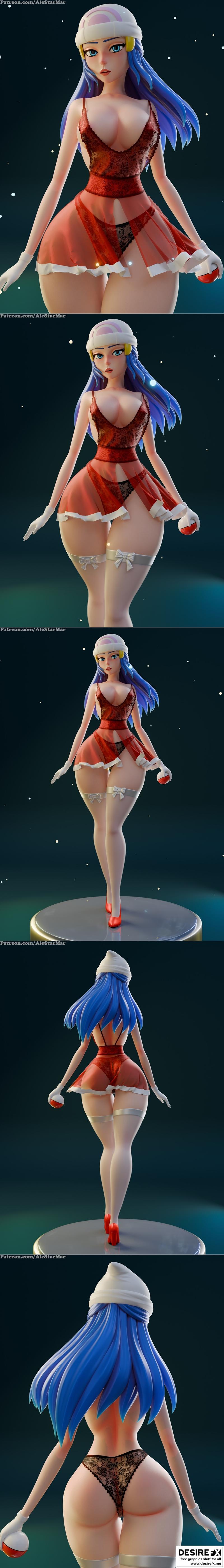 AleStarMar – 皮卡丘 3D打印模型|AleStarMar – Dawn Pokemon – 3D Print Model STL