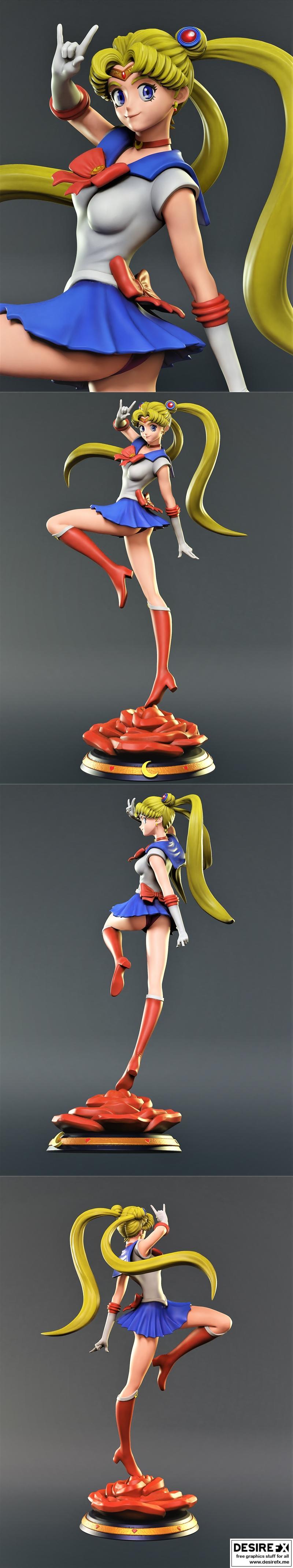 美少女战士——木野真琴——3D打印模型|Sailor Moon – Serena Tsukino – 3D Print Model STL