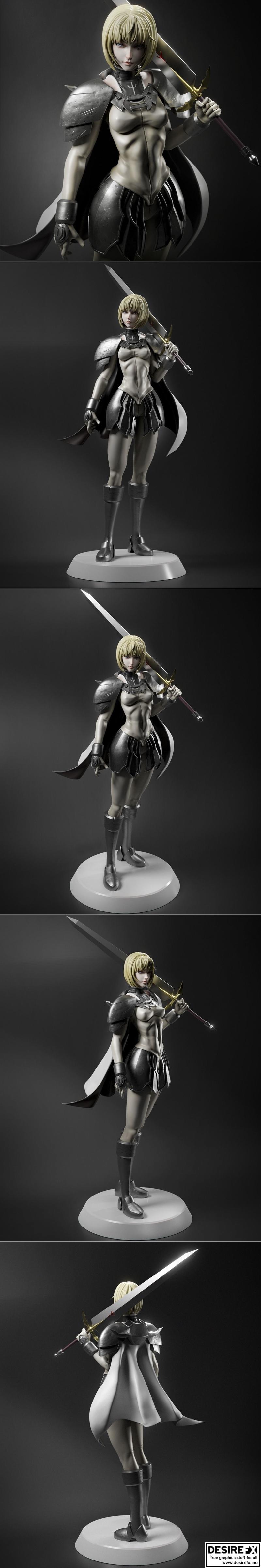 Ca 3D工作室 - 动漫游戏角色3D打印模型STL|Ca 3d Studios – Clare – 3D Print Model STL