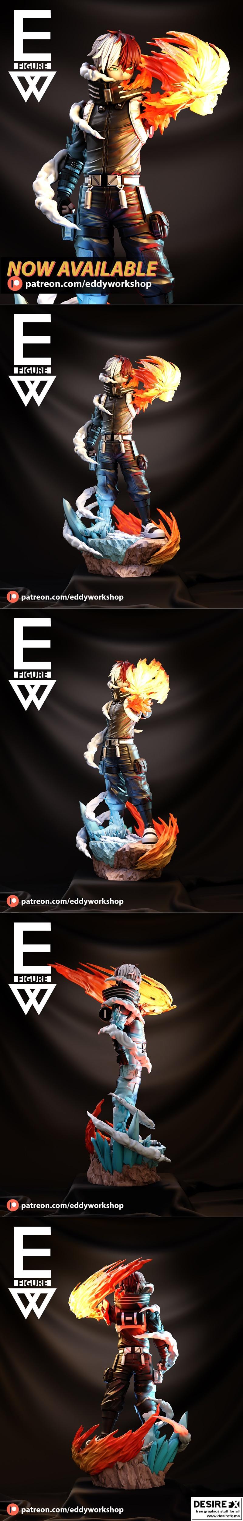 Eddy Workshop - 《咒术回战》Shoto Todoroki 3D打印模型|Eddy Workshop – Shoto Todoroki – 3D Print Model STL