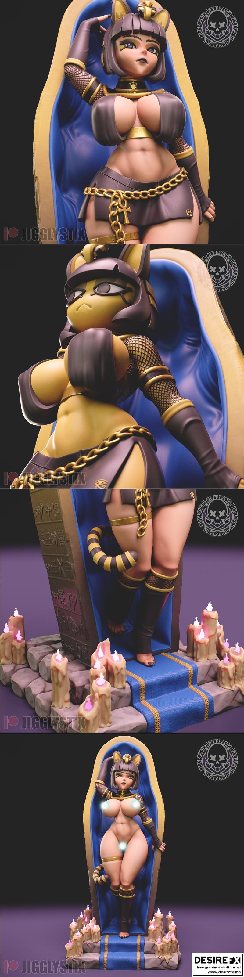 Jigglystix - Ankha - 3D打印模型|Jigglystix – Ankha – 3D Print Model STL