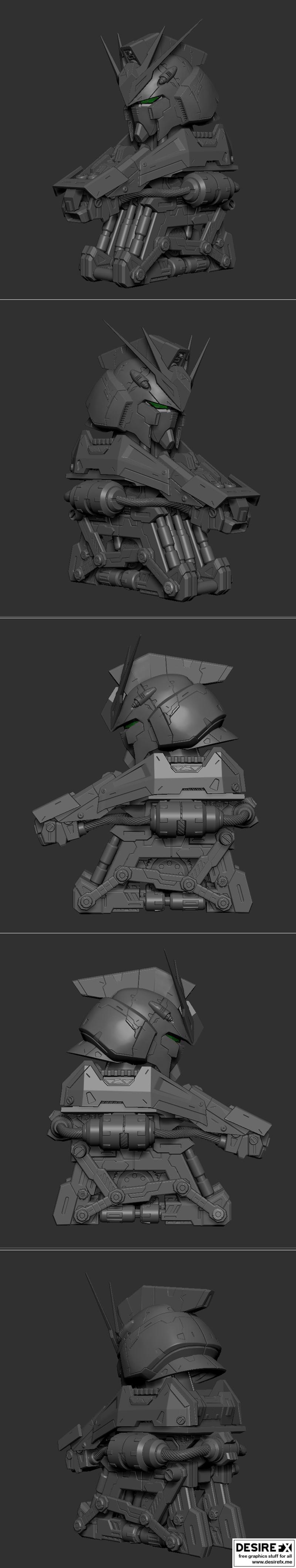 Nugundam头像3D打印模型|Nugundam Head – 3D Print Model STL