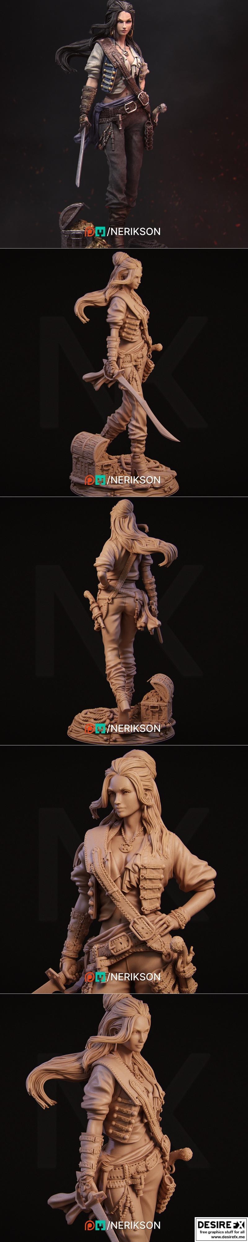 Nerikson作品《Mariana The Pirate》3D打印模型|Nerikson – Mariana The Pirate – 3D Print Model STL