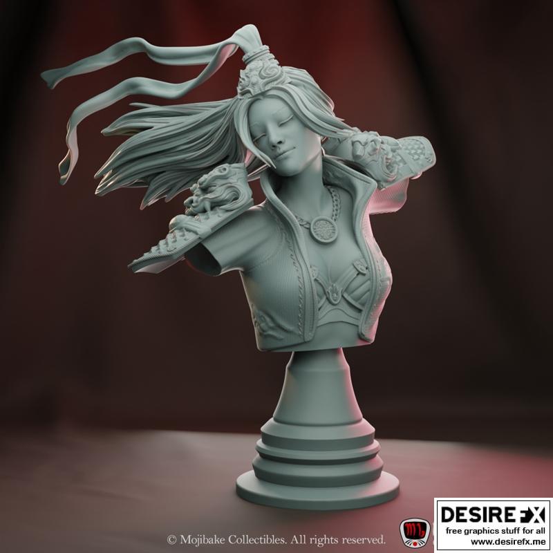 和谐之刃——和平战士公主3D打印模型|Blades of Harmony – The Peaceful Warrior Princess Bust – 3D Print Model STL