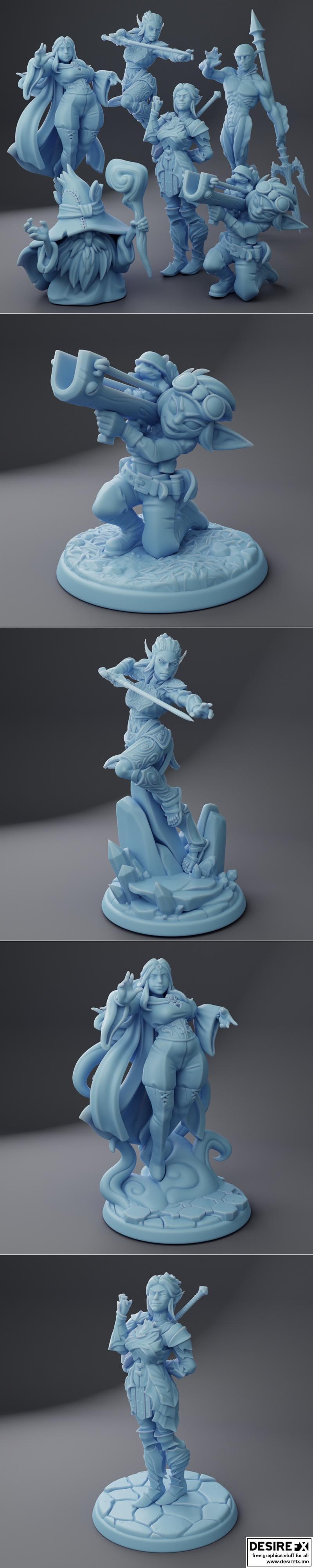 双女神迷你模型 2024年1月 3D打印STL文件|Twin Goddess Miniatures January 2024 – 3D Print Model STL