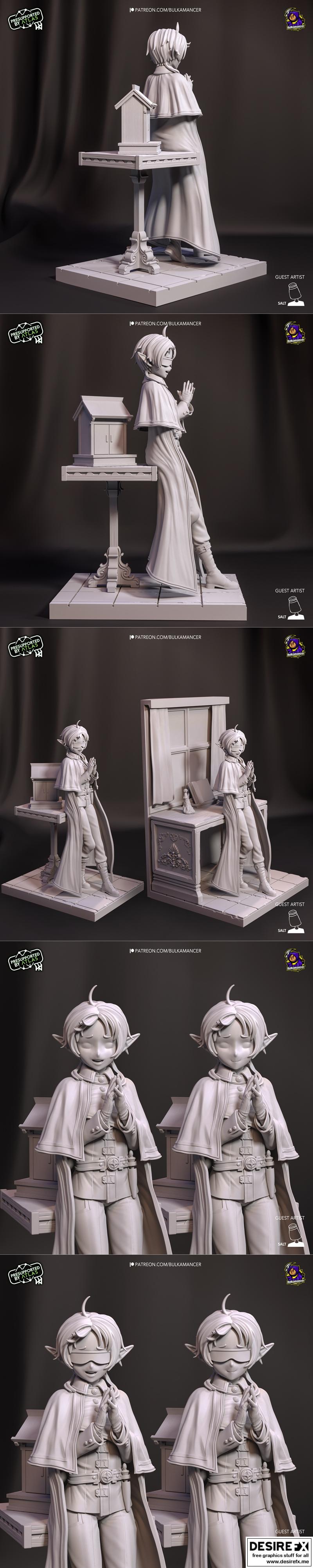 3D打印模型：蘑菇奇谭·赛尔菲特|Neko Figurines – Sylphiette (Mushoku Tensei) – 3D Print Model STL