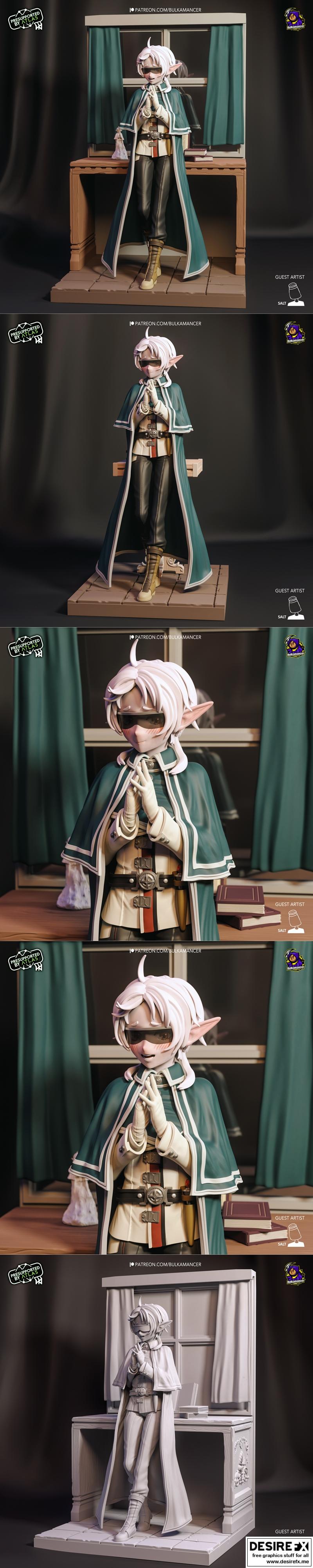 3D打印模型：蘑菇奇谭·赛尔菲特|Neko Figurines – Sylphiette (Mushoku Tensei) – 3D Print Model STL