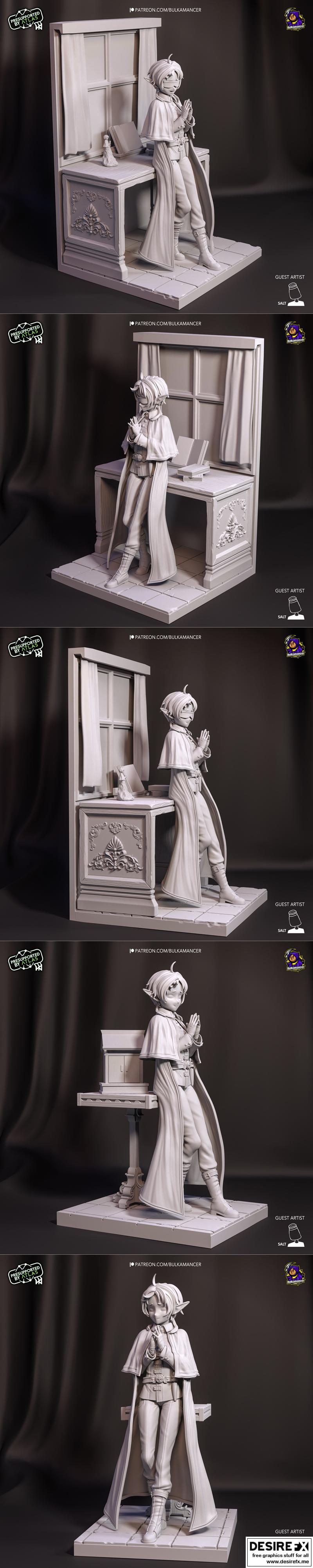 3D打印模型：蘑菇奇谭·赛尔菲特|Neko Figurines – Sylphiette (Mushoku Tensei) – 3D Print Model STL