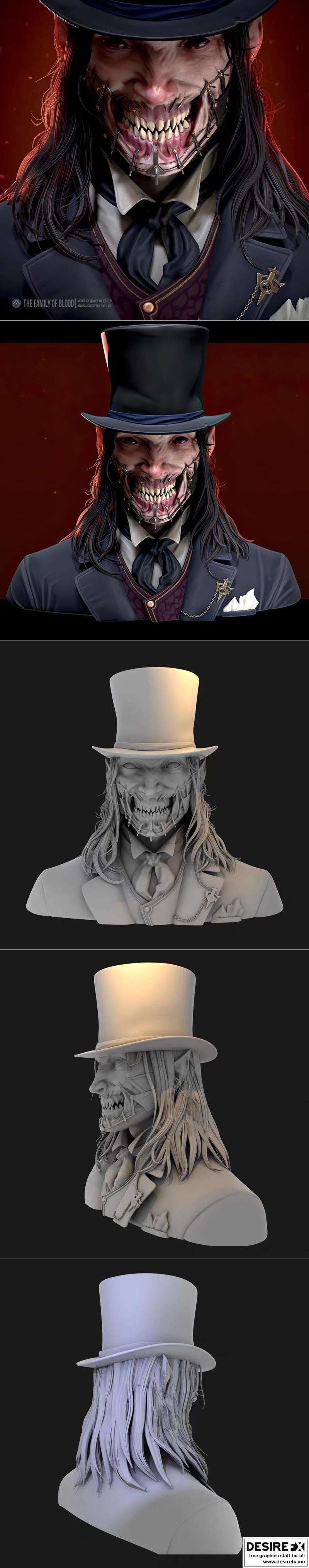 血缘家族成员拆解模型——3D打印雕塑作品|Blood Family Member Bust – 3D Print Model STL