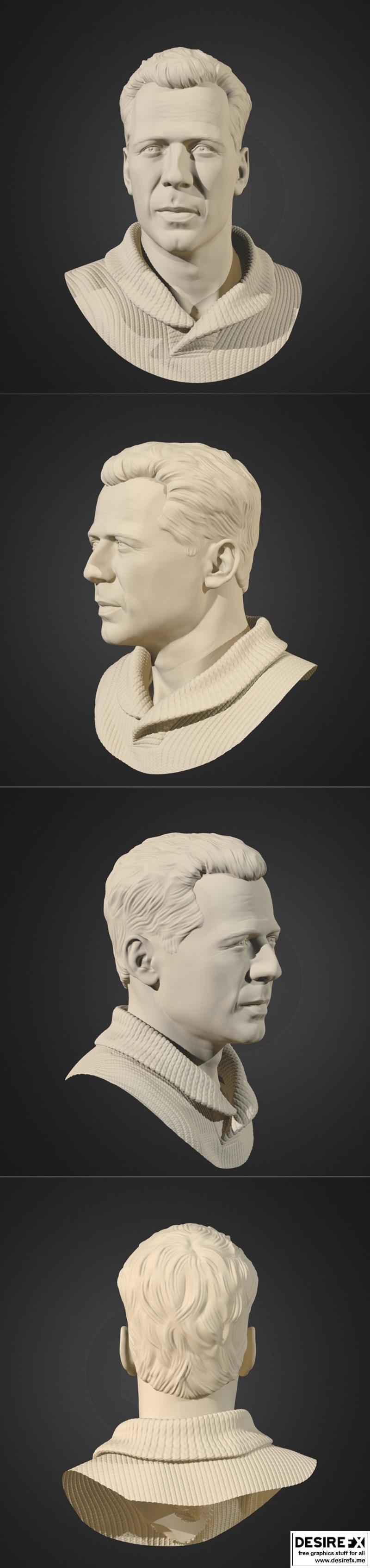 布鲁斯·威利斯 3D打印模型|Bruce Willis – 3D Print Model STL