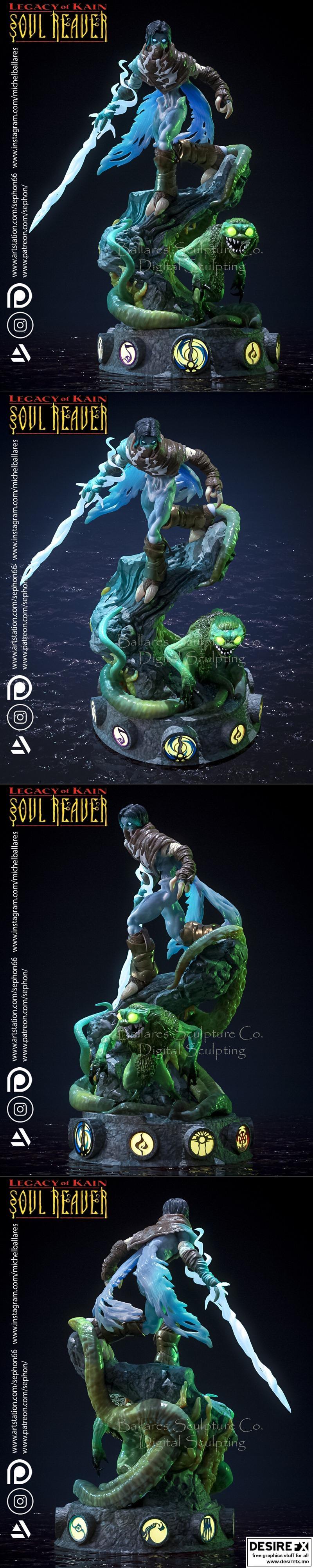 灵魂之刃拉齐尔 3D打印模型|Soul Reaver Raziel by Creative Geek MB – 3D Print Model STL