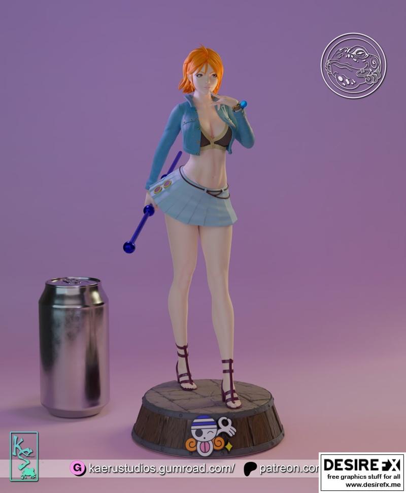 Kaeru Studios - Nami - 《海贼王》3D打印模型|Kaeru Studios – Nami – One Piece – 3D Print Model STL