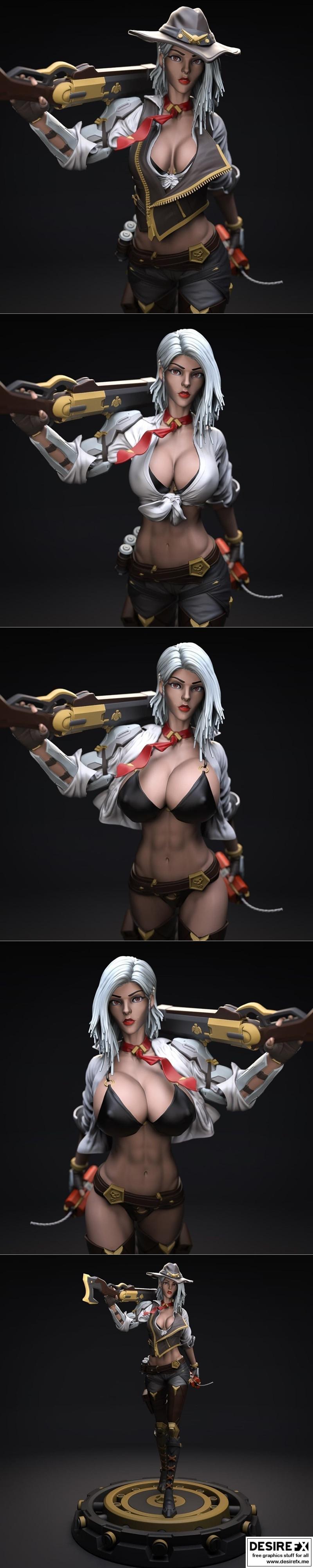 《Overwatch Ashe 3D打印模型》|Ashe – Overwatch – 3D Print Model STL