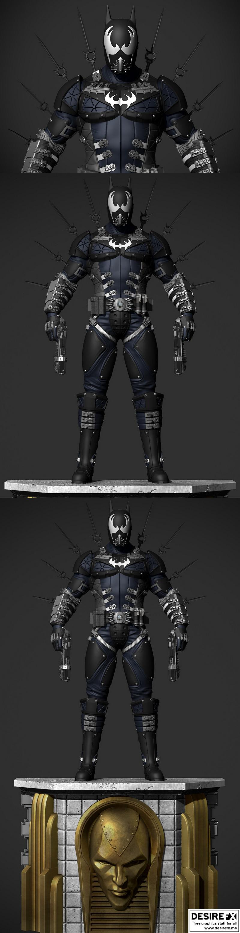 哥谭骑士蝙蝠侠定制设计3D打印模型|Grendel Knight Batman Custom Design – 3D Print Model