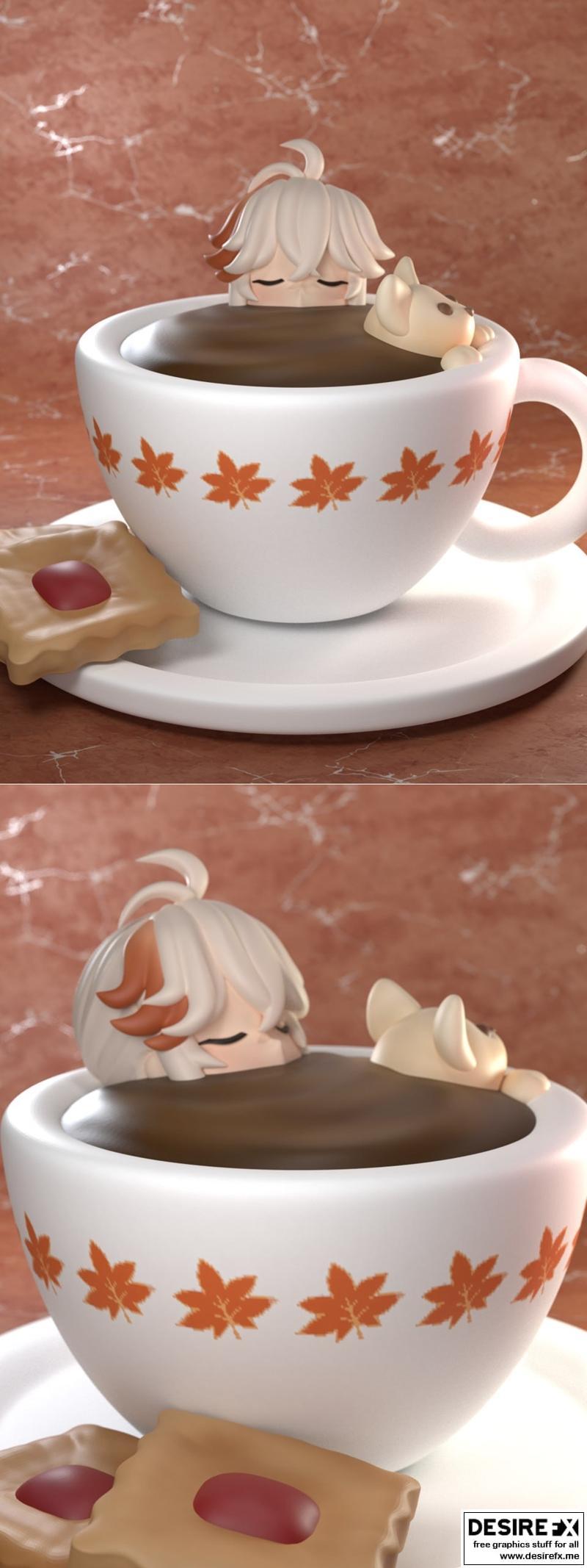 原神丘丘人迷你模型3D打印文件|Kazuha Chibi Genshin Impact – 3D Print Model STL