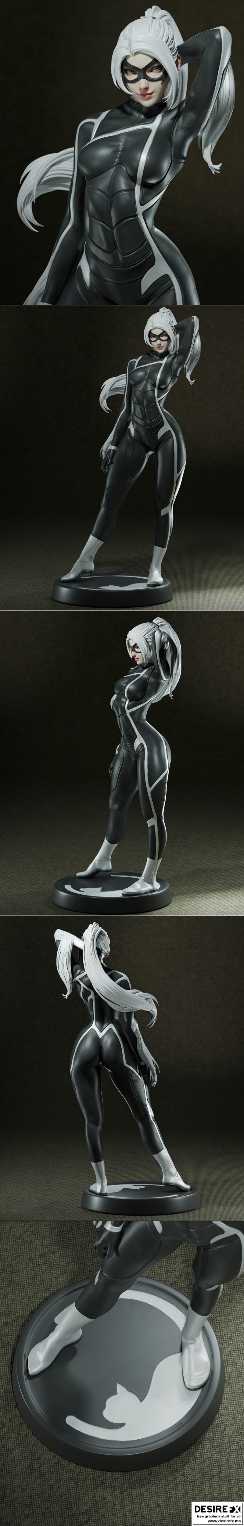 Ca 3d Studios - 黑猫 V1 - 3D打印模型|Ca 3d Studios – Black Cat V1 – 3D Print Model STL