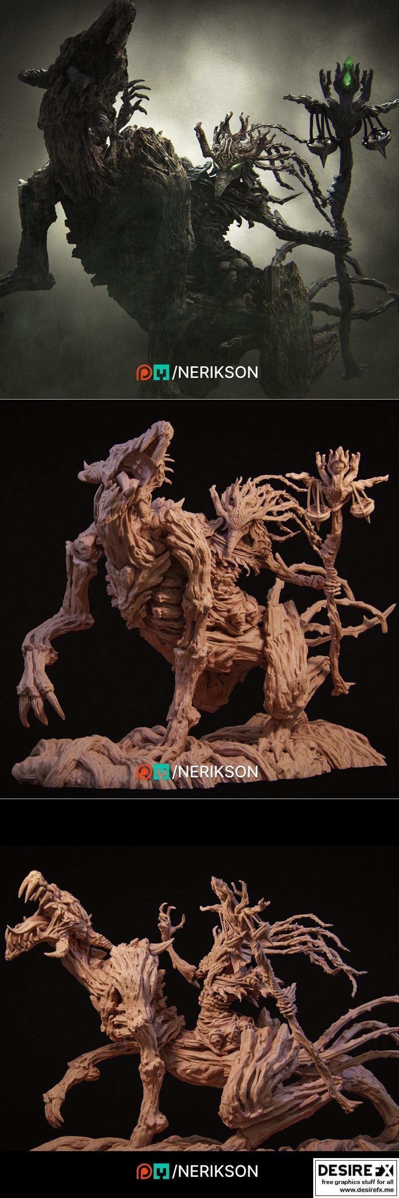 Nerikson《四骑士·饥荒》3D打印模型|Nerikson – The Four Horseman – Famine – 3D Print Model STL