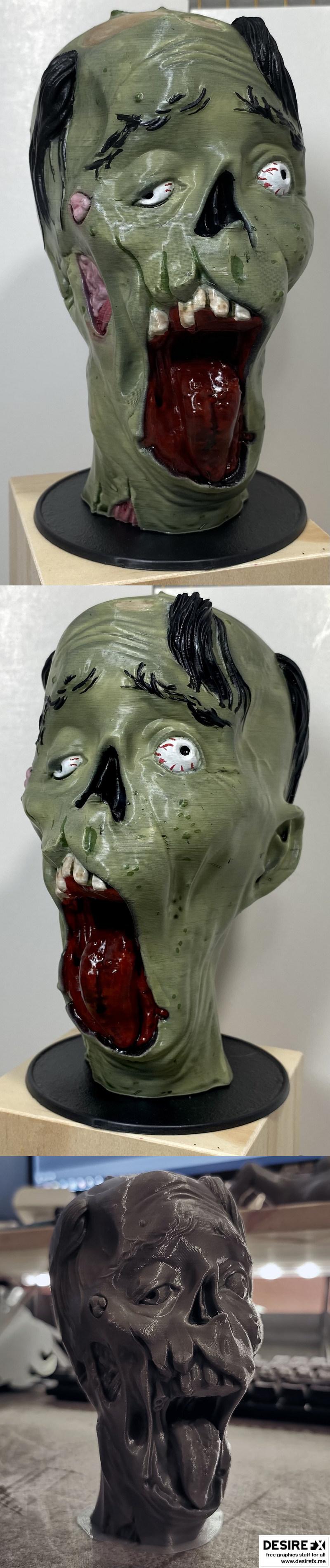 僵尸头——3D打印模型|Zombie Head – 3D Print Model
