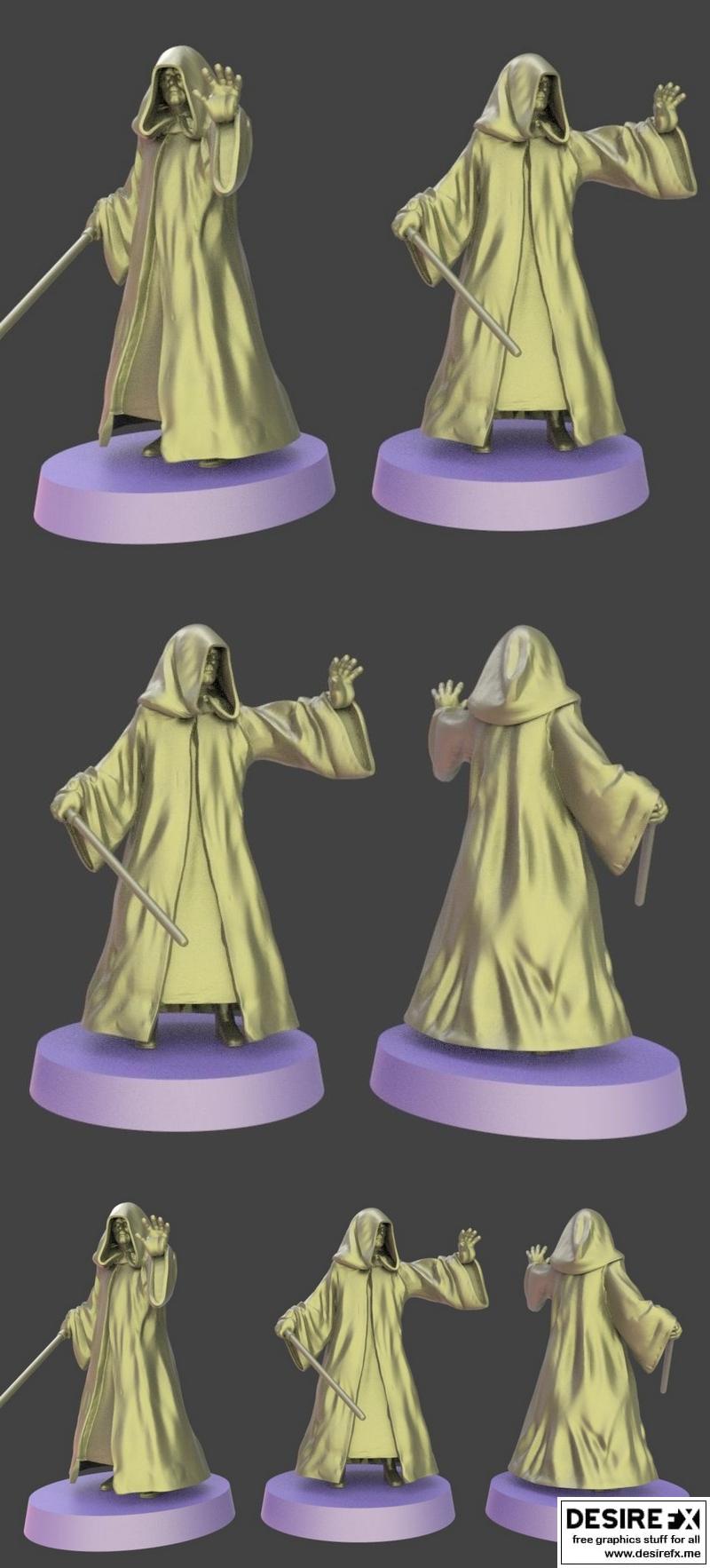 星球大战：帝国暴君 3D打印模型|Star Wars Legion – Emperor Palpatine – 3D Print Model
