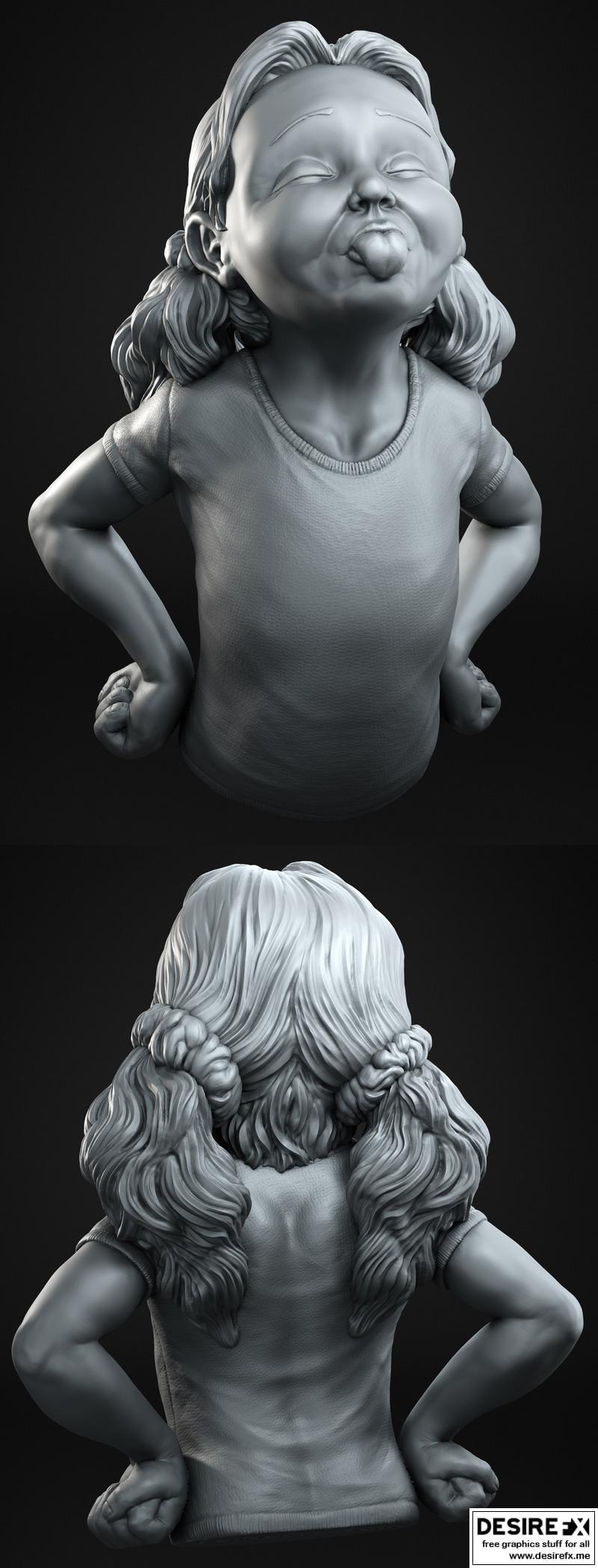 俏皮猴子模型-3D打印雕塑|Cheeky Monkey Bust – 3D Print Model