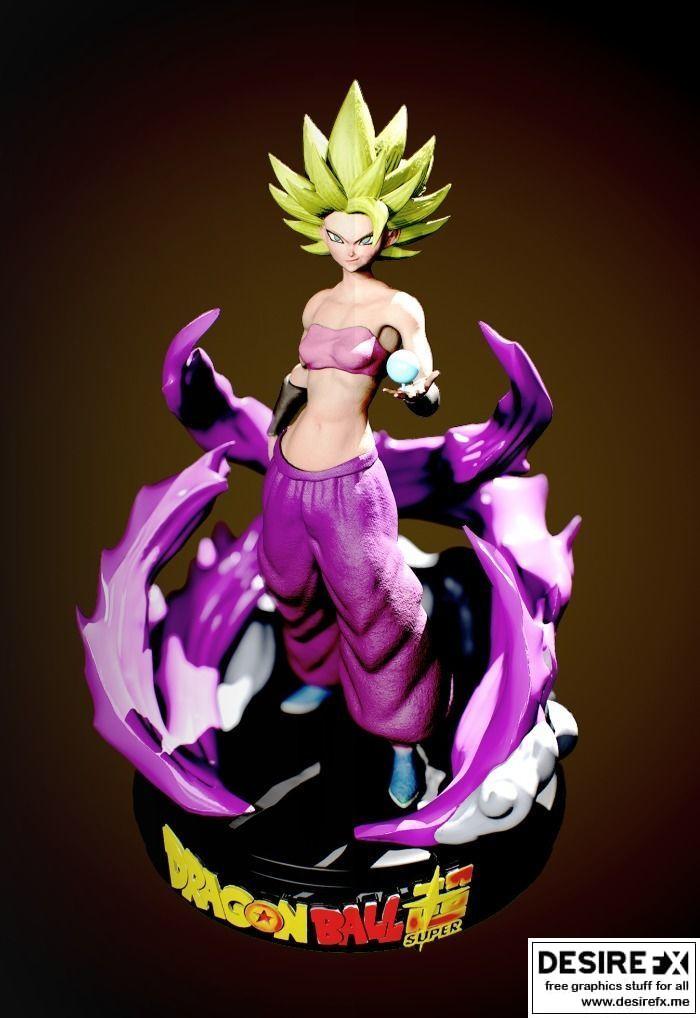 龙珠超  Caulifla 3D打印模型|Caulifla – Dragon Ball Super – 3D Print Model